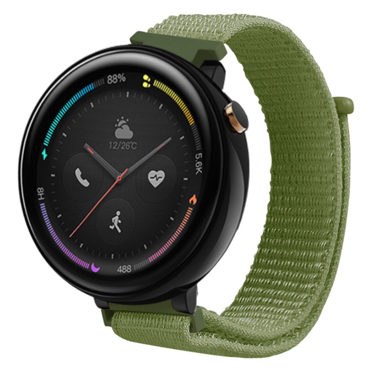 Rigtigt Elegant Nylon Rem passer til Amazfit Verge 2 - Grøn#serie_4