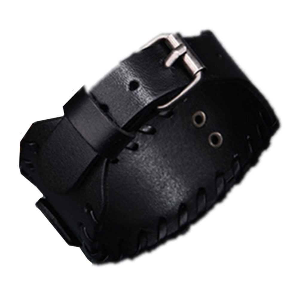 Stilfuld Ægte Læder Universal Rem passer til Amazfit Smartwatch - Sort#serie_8