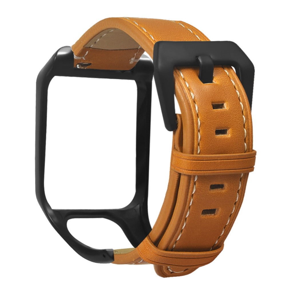 Rigtigt Cool Kunstlæder Universal Rem passer til Tomtom Smartwatch - Brun#serie_3
