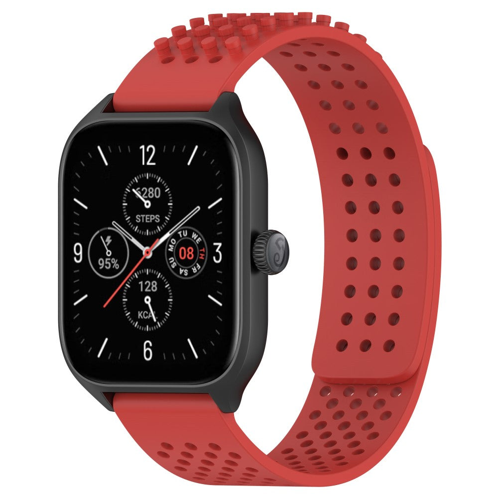 Rigtigt Nydelig Silikone Universal Rem passer til Smartwatch - Rød#serie_10