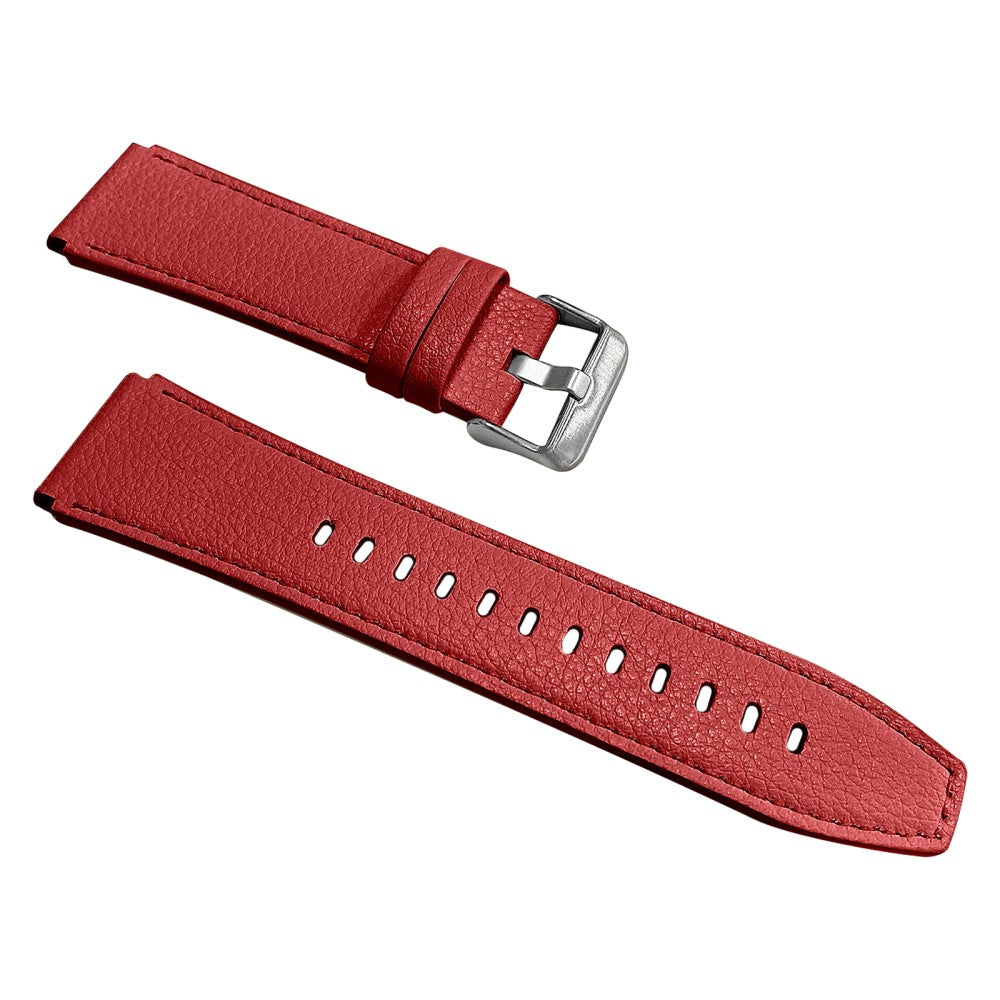 Helt Vildt Cool Ægte Læder Universal Rem passer til Huawei Smartwatch - Rød#serie_3