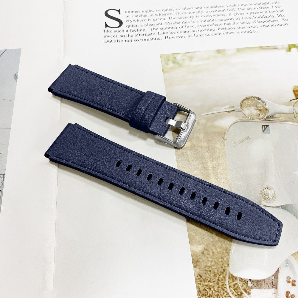 Helt Vildt Cool Ægte Læder Universal Rem passer til Huawei Smartwatch - Blå#serie_5