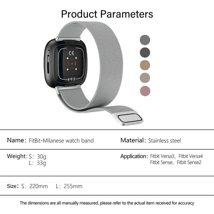 Supercool Metal Universal Rem passer til Fitbit Smartwatch - Guld#serie_4