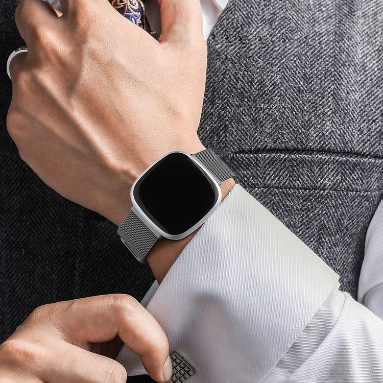 Vildt Fed Metal Universal Rem passer til Fitbit Smartwatch - Sølv#serie_1