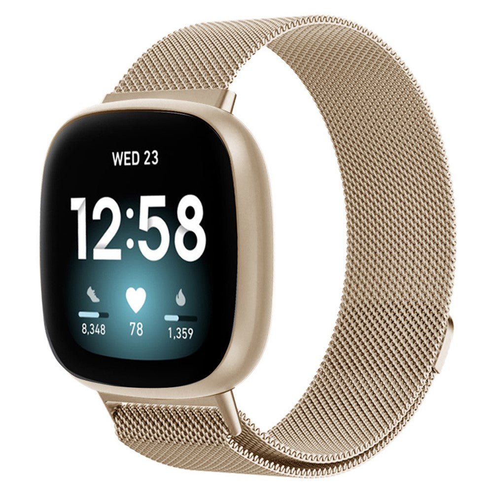 Vildt Fed Metal Universal Rem passer til Fitbit Smartwatch - Guld#serie_4