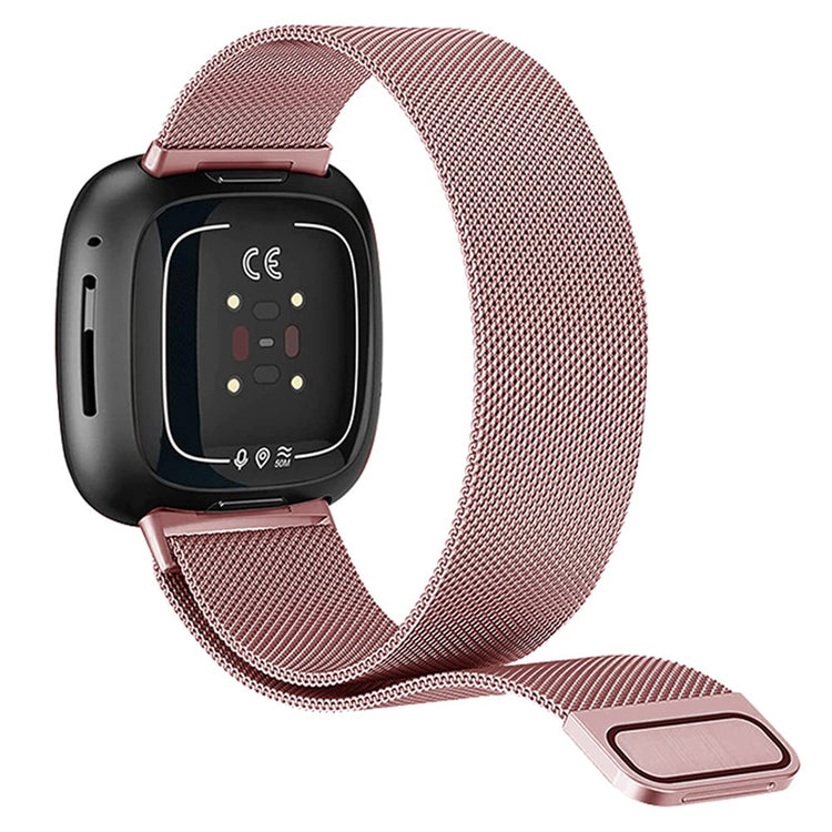 Vildt Fed Metal Universal Rem passer til Fitbit Smartwatch - Pink#serie_5