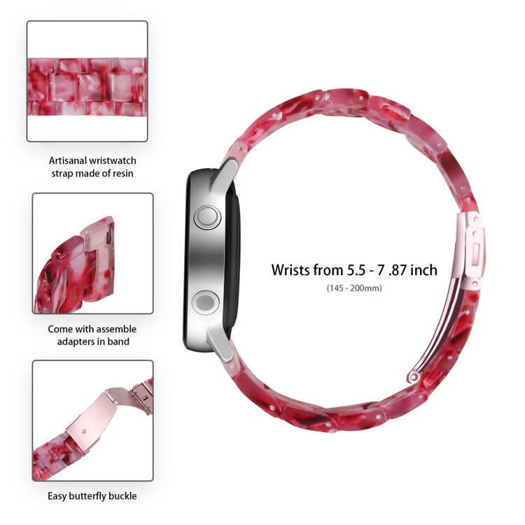 Stilren Silikone Universal Rem passer til Huawei Smartwatch - Pink#serie_13