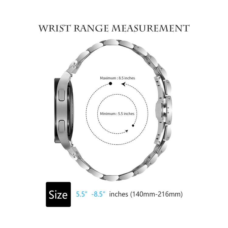 Rigtigt Pænt Metal Universal Rem passer til Samsung Smartwatch - Sølv#serie_2