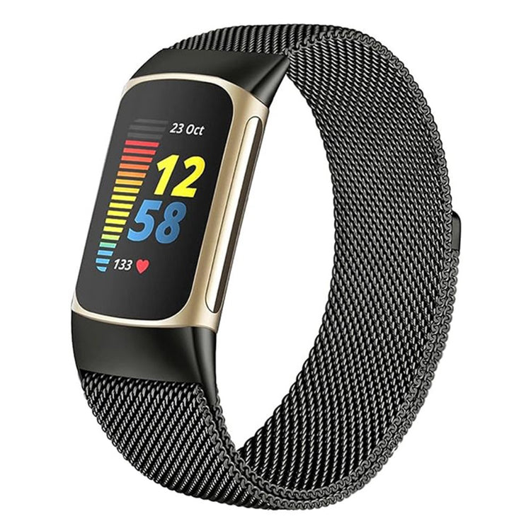 Godt Metal Universal Rem passer til Fitbit Charge 5 / Fitbit Charge 6 - Sort#serie_1