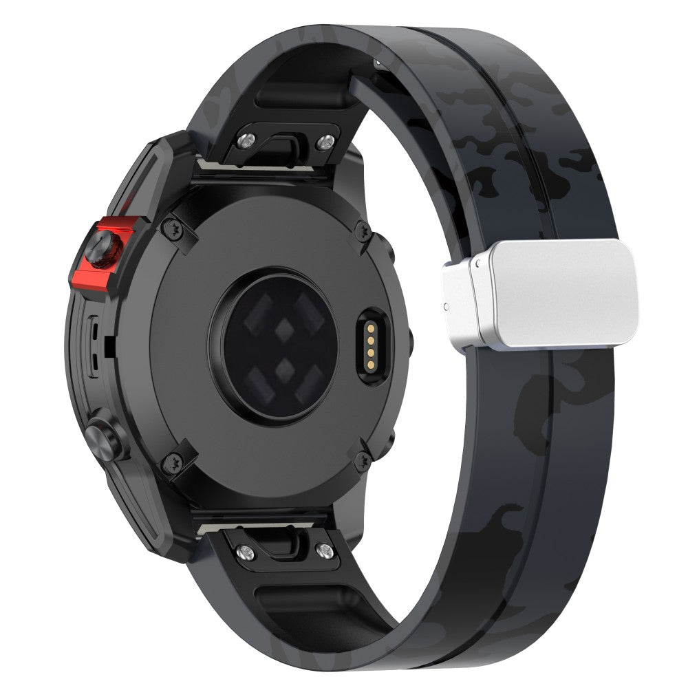 Super Kønt Silikone Universal Rem passer til Garmin Smartwatch - Sort#serie_5