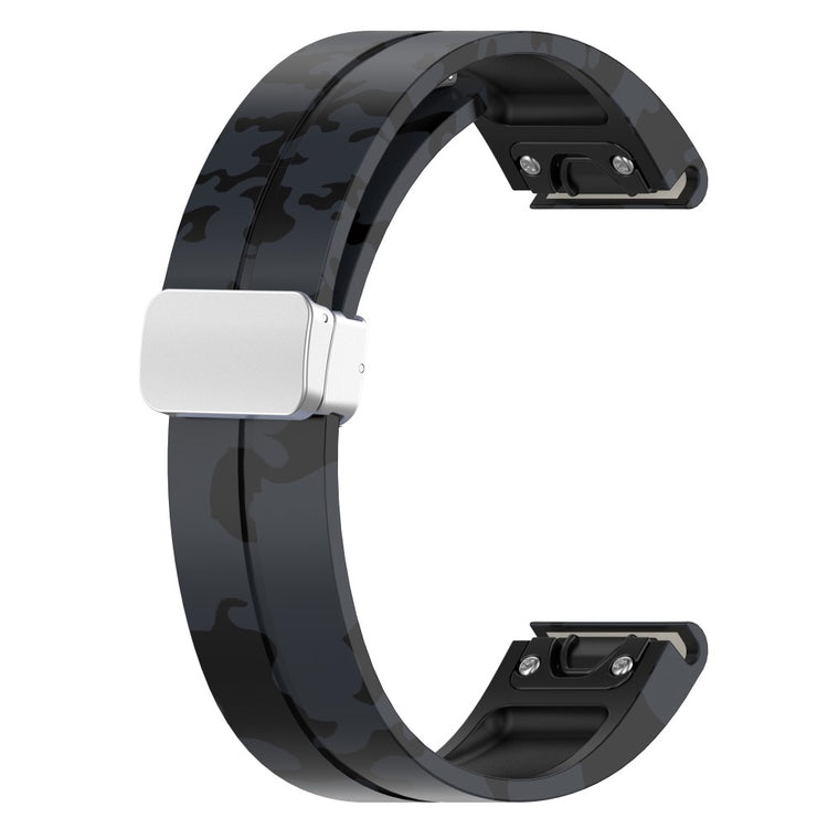 Super Kønt Silikone Universal Rem passer til Garmin Smartwatch - Sort#serie_5