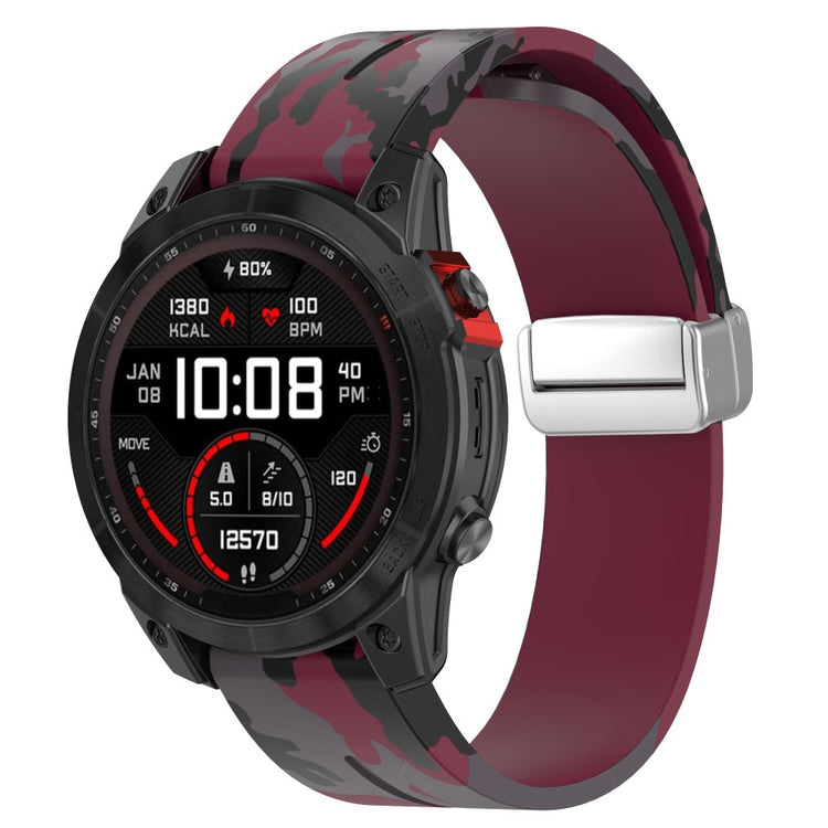 Super Kønt Silikone Universal Rem passer til Garmin Smartwatch - Rød#serie_6