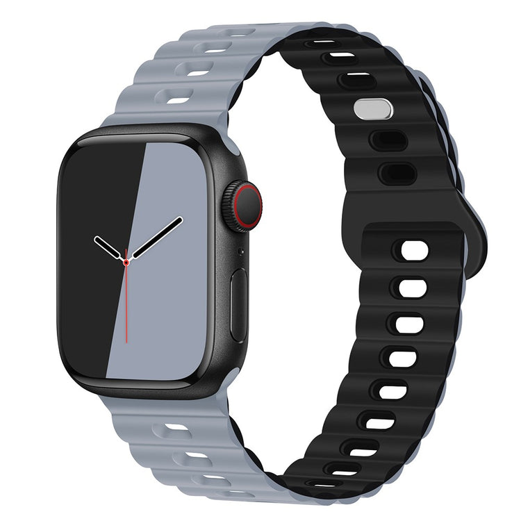 Mega Cool Silikone Universal Rem passer til Apple Smartwatch - Sølv#serie_2