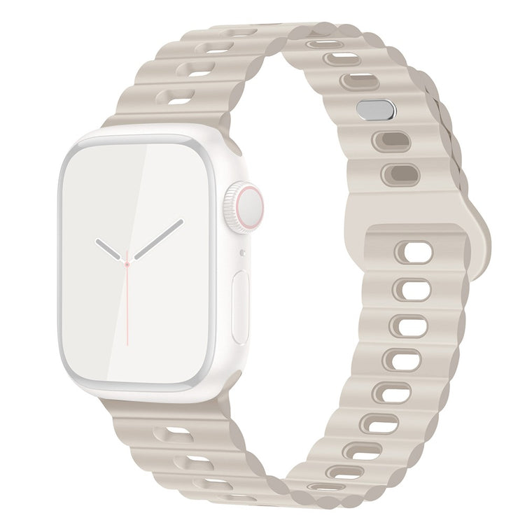 Mega Cool Silikone Universal Rem passer til Apple Smartwatch - Hvid#serie_4