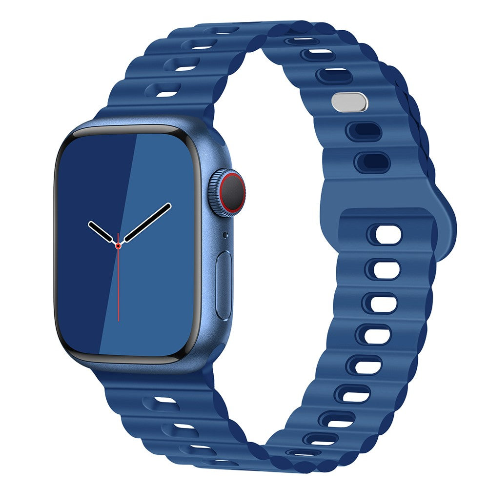Mega Cool Silikone Universal Rem passer til Apple Smartwatch - Blå#serie_7