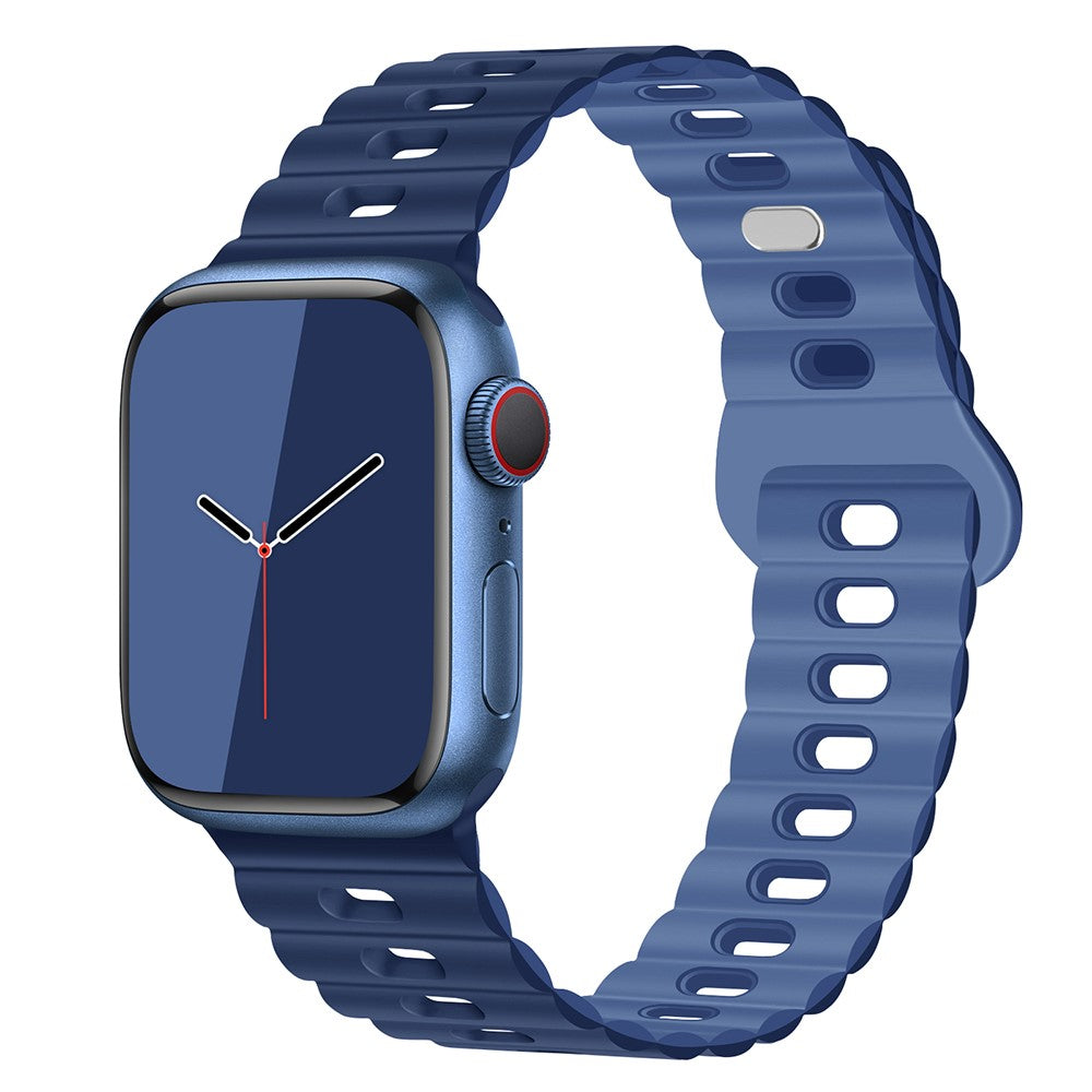 Mega Cool Silikone Universal Rem passer til Apple Smartwatch - Blå#serie_8
