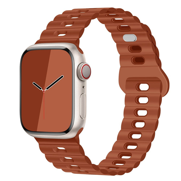 Mega Cool Silikone Universal Rem passer til Apple Smartwatch - Brun#serie_10