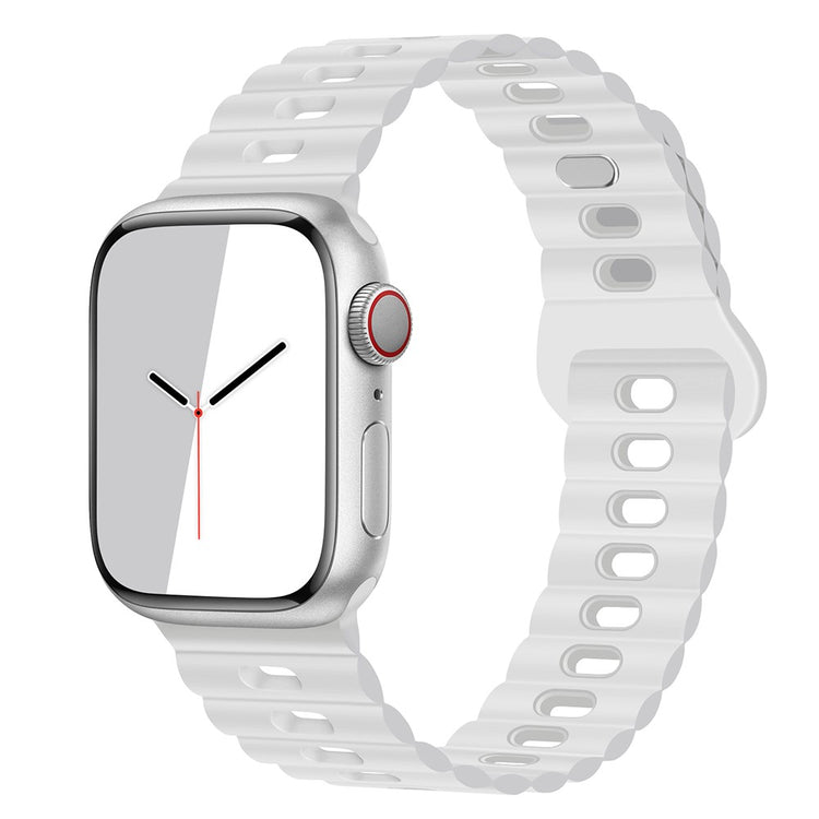 Mega Cool Silikone Universal Rem passer til Apple Smartwatch - Hvid#serie_11