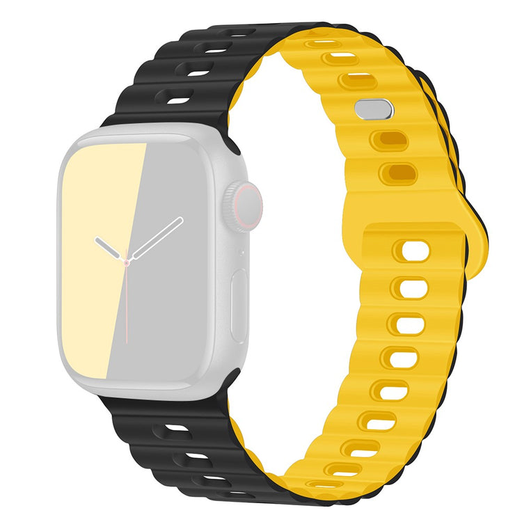 Mega Cool Silikone Universal Rem passer til Apple Smartwatch - Gul#serie_16