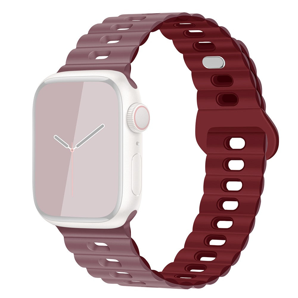 Rigtigt Sejt Silikone Universal Rem passer til Apple Smartwatch - Lilla#serie_23