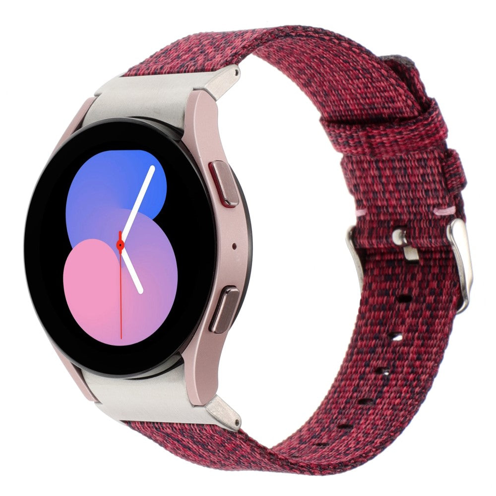 Helt Vildt Nydelig Nylon Universal Rem passer til Samsung Smartwatch - Rød#serie_2