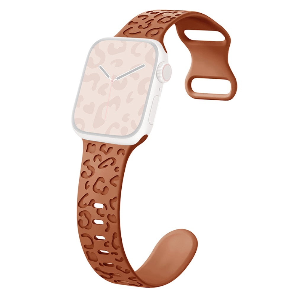 Meget Holdbart Silikone Universal Rem passer til Apple Smartwatch - Brun#serie_1