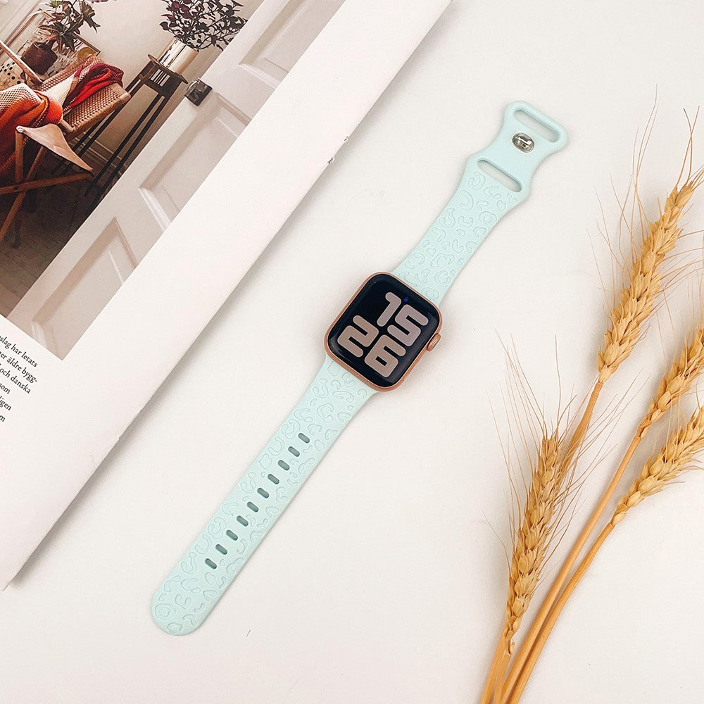 Meget Holdbart Silikone Universal Rem passer til Apple Smartwatch - Blå#serie_3