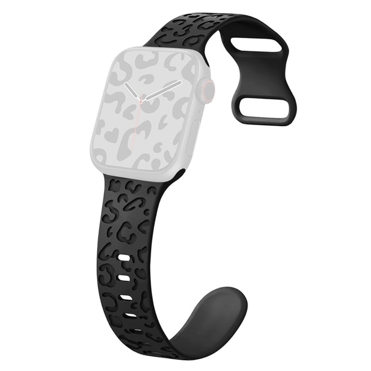 Meget Holdbart Silikone Universal Rem passer til Apple Smartwatch - Sort#serie_5