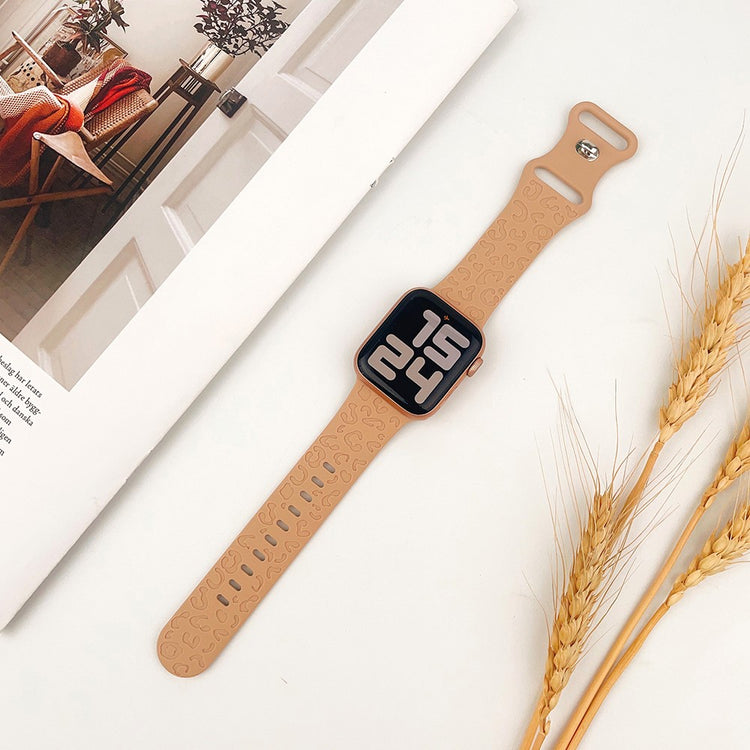 Meget Holdbart Silikone Universal Rem passer til Apple Smartwatch - Brun#serie_6