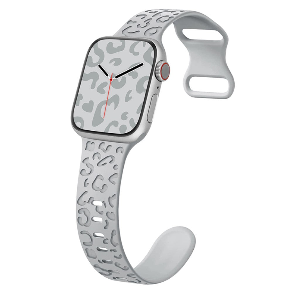 Meget Holdbart Silikone Universal Rem passer til Apple Smartwatch - Sølv#serie_14