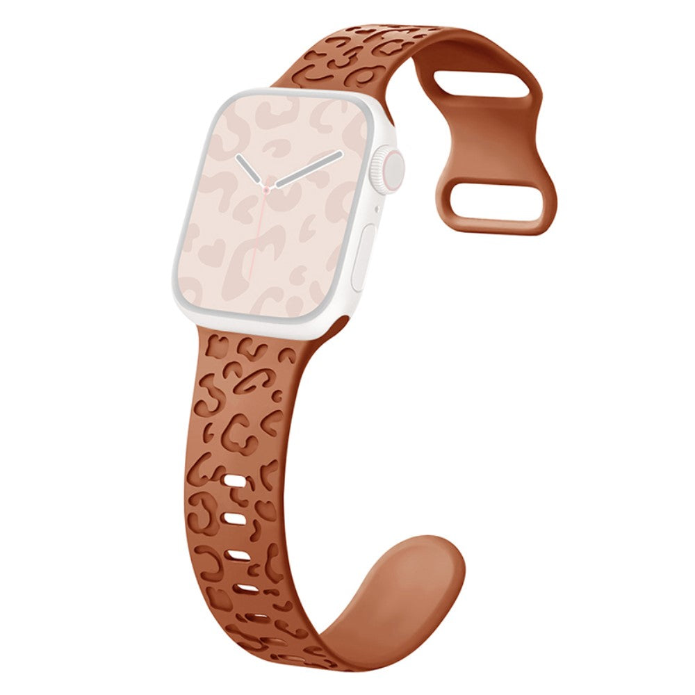 Helt Vildt Kønt Silikone Universal Rem passer til Apple Smartwatch - Brun#serie_2