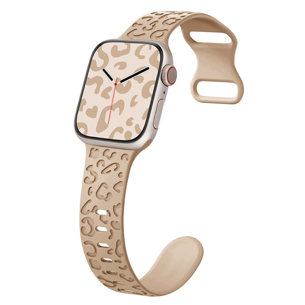 Helt Vildt Kønt Silikone Universal Rem passer til Apple Smartwatch - Brun#serie_6