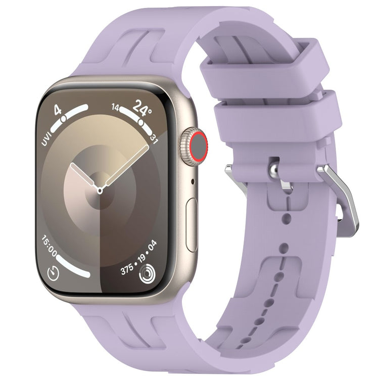 Slidstærk Silikone Universal Rem passer til Apple Smartwatch - Lilla#serie_1