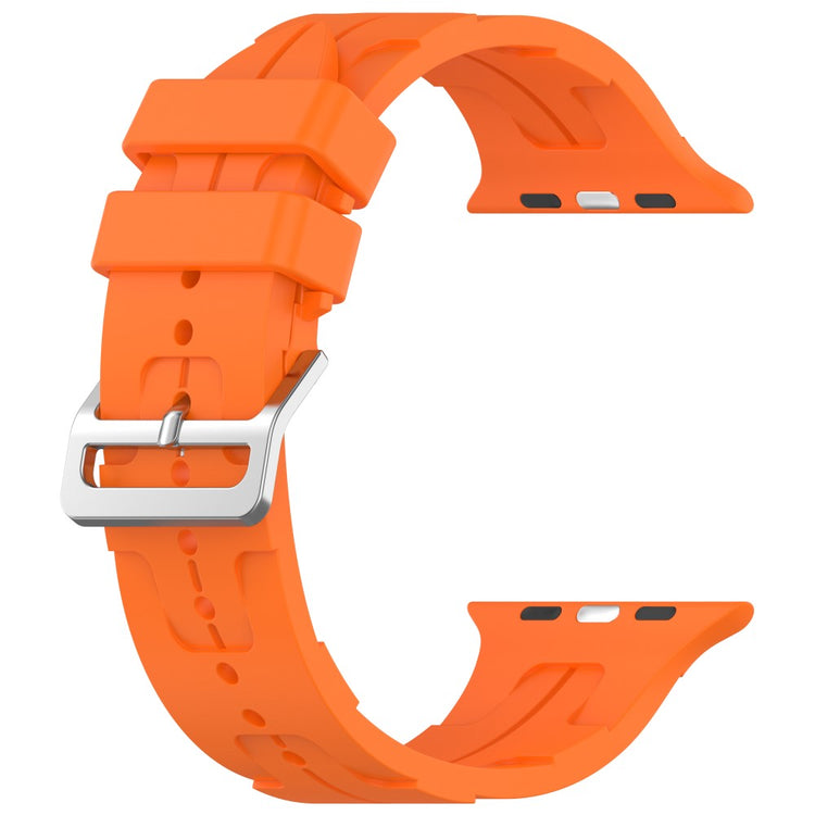 Slidstærk Silikone Universal Rem passer til Apple Smartwatch - Orange#serie_3