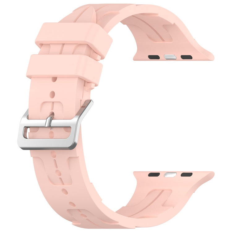 Slidstærk Silikone Universal Rem passer til Apple Smartwatch - Pink#serie_4