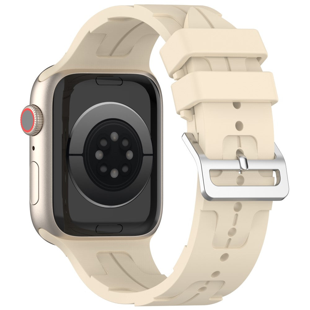 Slidstærk Silikone Universal Rem passer til Apple Smartwatch - Brun#serie_10