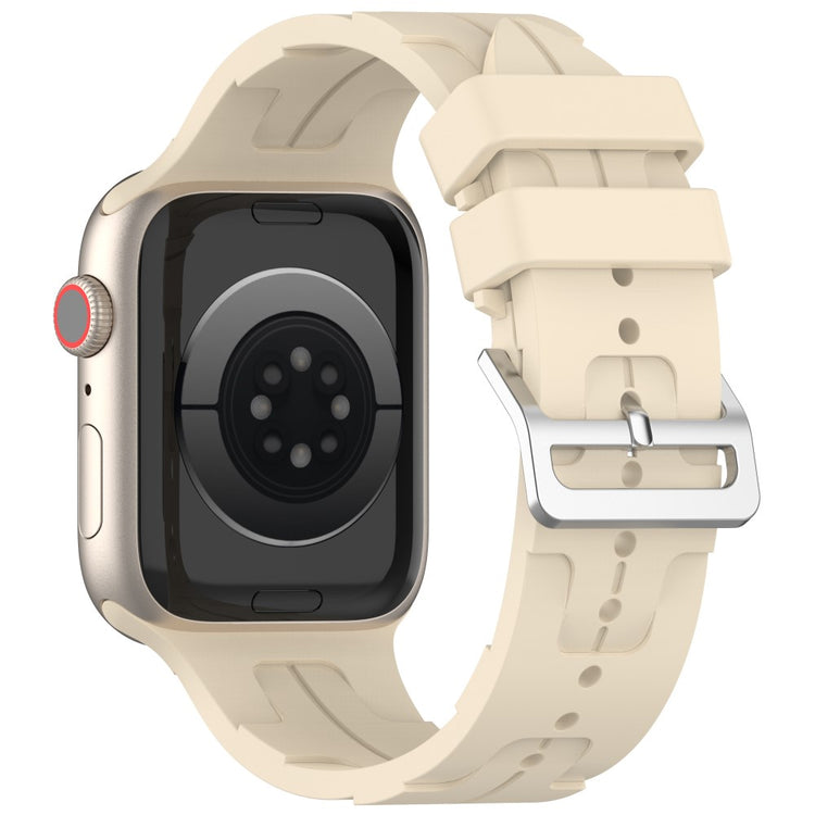 Slidstærk Silikone Universal Rem passer til Apple Smartwatch - Brun#serie_10
