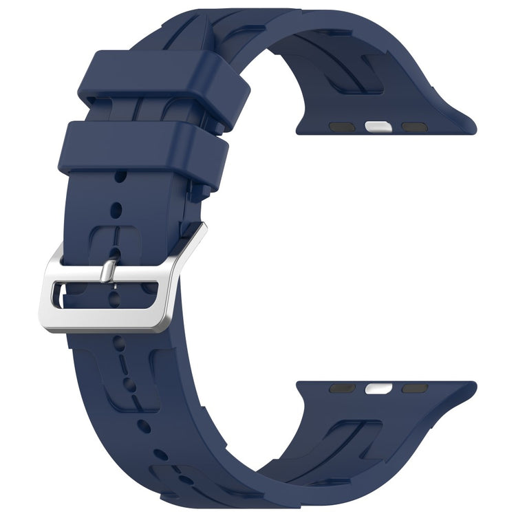 Slidstærk Silikone Universal Rem passer til Apple Smartwatch - Blå#serie_11