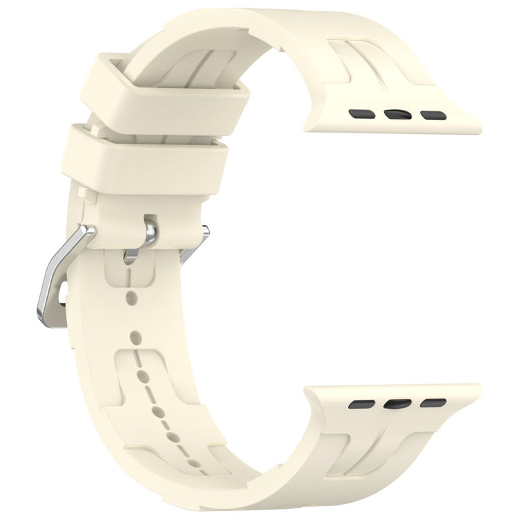 Slidstærk Silikone Universal Rem passer til Apple Smartwatch - Hvid#serie_13