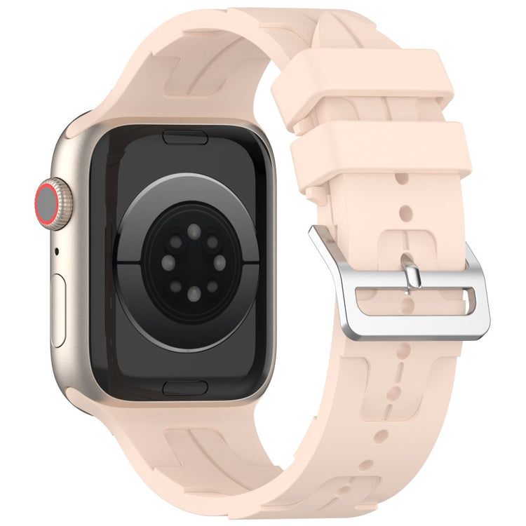 Slidstærk Silikone Universal Rem passer til Apple Smartwatch - Pink#serie_14