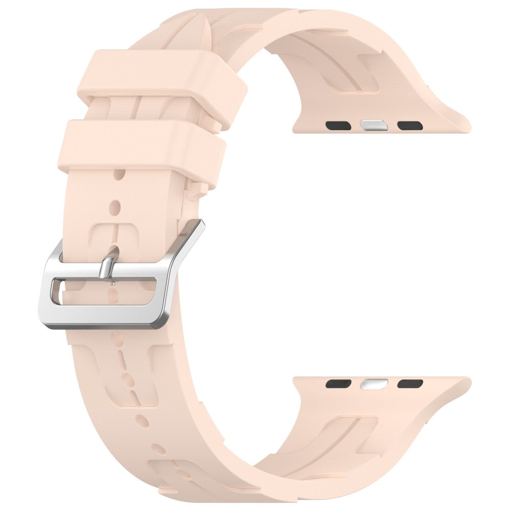 Slidstærk Silikone Universal Rem passer til Apple Smartwatch - Pink#serie_14