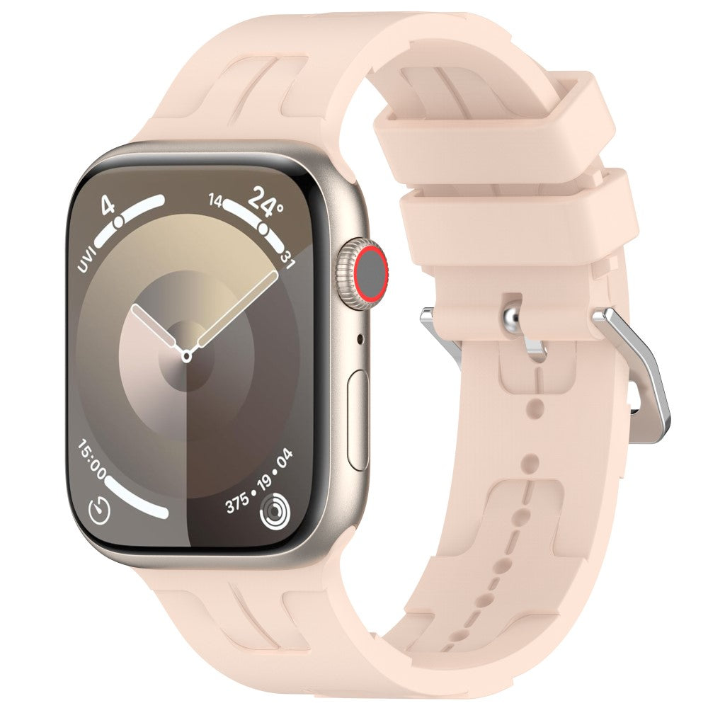 Sejt Silikone Universal Rem passer til Apple Smartwatch - Pink#serie_4