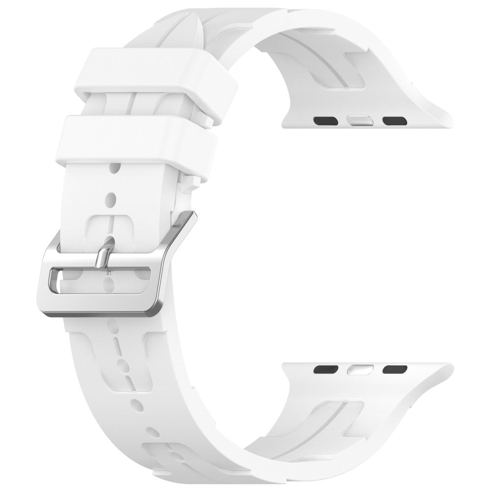 Sejt Silikone Universal Rem passer til Apple Smartwatch - Hvid#serie_13