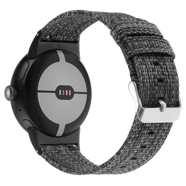 Nylon Universal Rem passer til Google Pixel Watch / Google Pixel Watch 2 - Sølv#serie_3