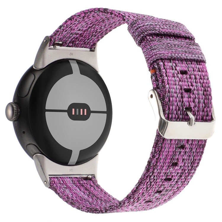 Nylon Universal Rem passer til Google Pixel Watch / Google Pixel Watch 2 - Lilla#serie_5