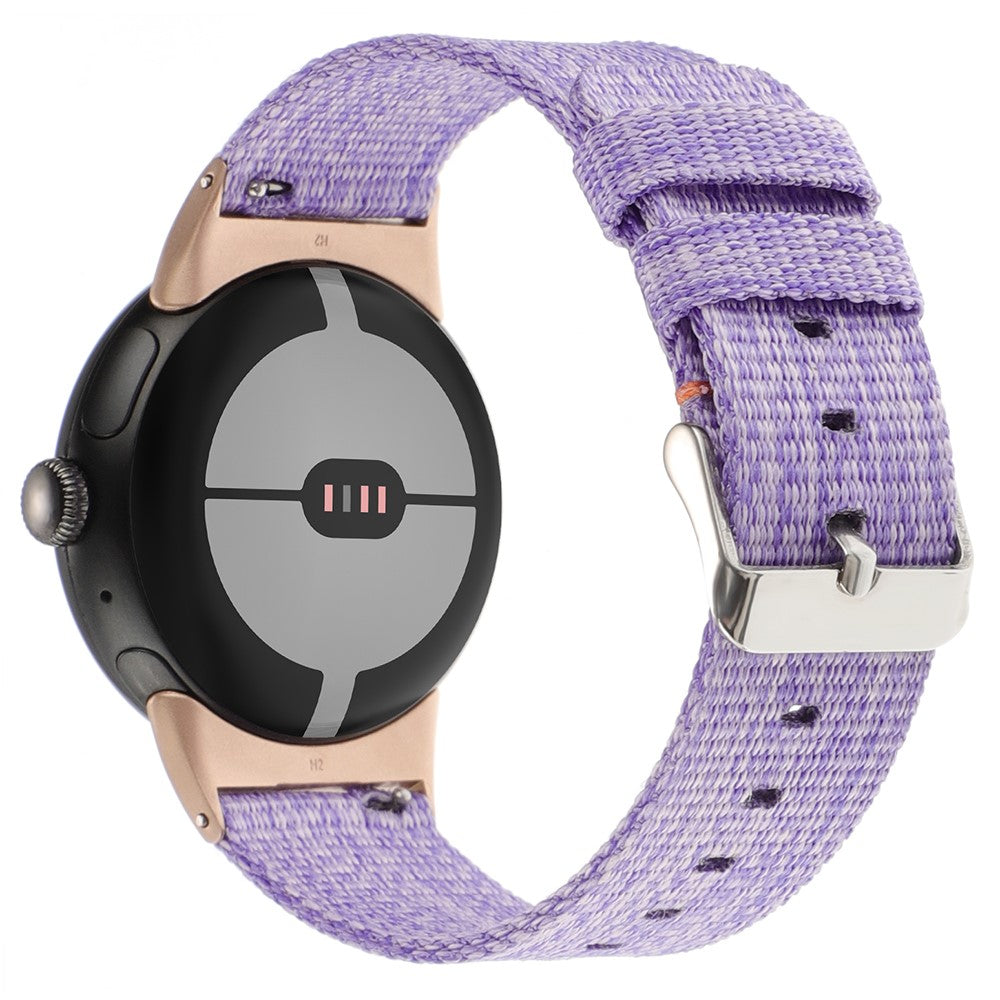 Nylon Universal Rem passer til Google Pixel Watch / Google Pixel Watch 2 - Lilla#serie_6