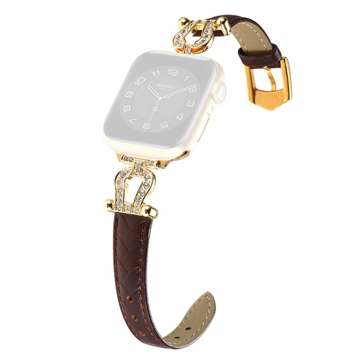 Vildt Godt Ægte Læder Universal Rem passer til Apple Smartwatch - Brun#serie_2