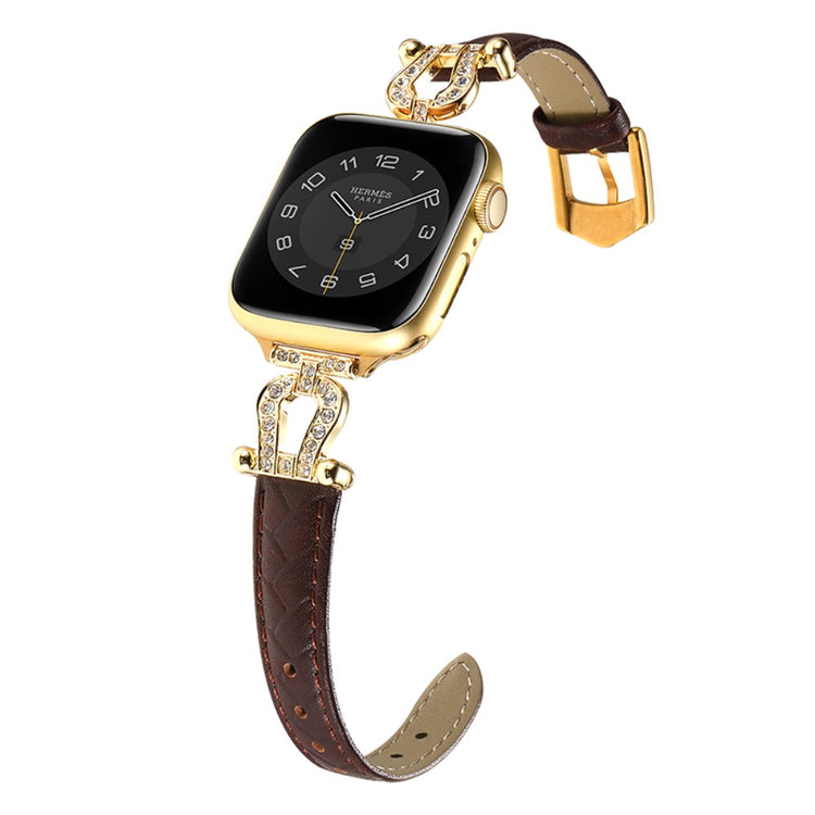 Vildt Godt Ægte Læder Universal Rem passer til Apple Smartwatch - Brun#serie_2