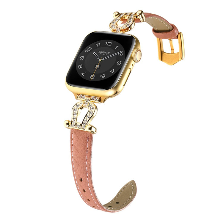 Vildt Godt Ægte Læder Universal Rem passer til Apple Smartwatch - Pink#serie_6
