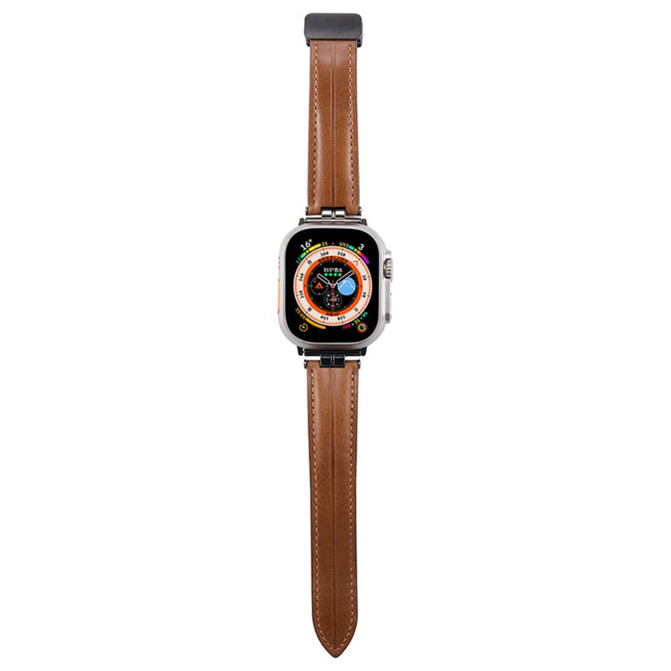 Super Skøn Kunstlæder Universal Rem passer til Apple Smartwatch - Sort#serie_2